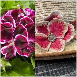 Custom leather flowers and feathers